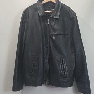 Wilson Classic Black Leather Jacket